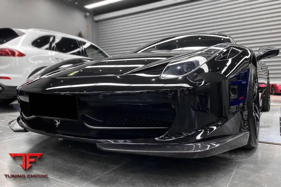 FERRARI F458 COUPE & SPYDER AP STYLE CARBON FIBER FRONT LIP BSD