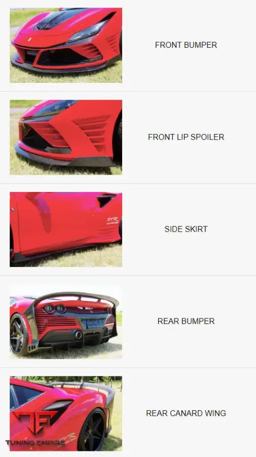 FERRARI F8 BODY KIT SVR II