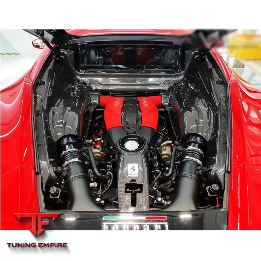 FERRARI F8 CARBON FIBER ENGINE BAY DRESS UP KIT
