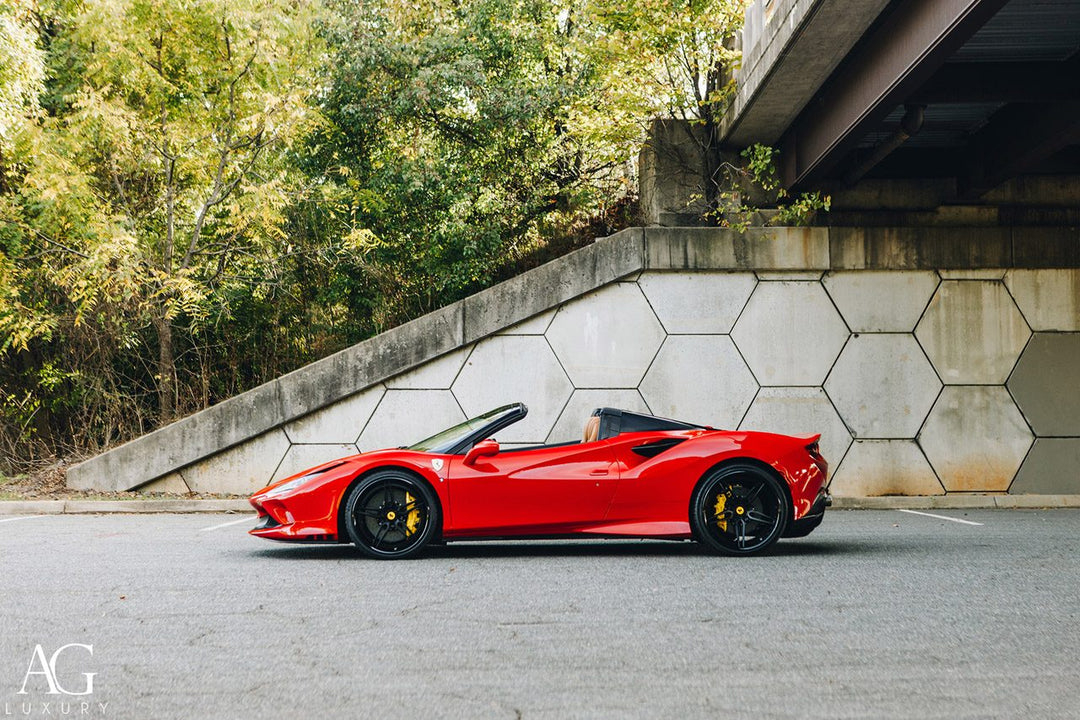 Ferrari F8 Spyder on custom forged wheels