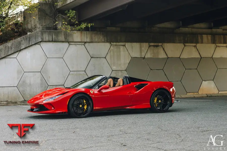 Ferrari F8 Spyder on custom forged wheels