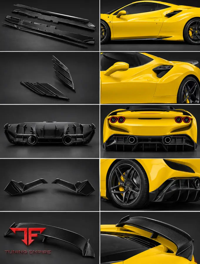 FERRARI F8 TRIBUTO & SPIDER CARBON FIBER PARTS