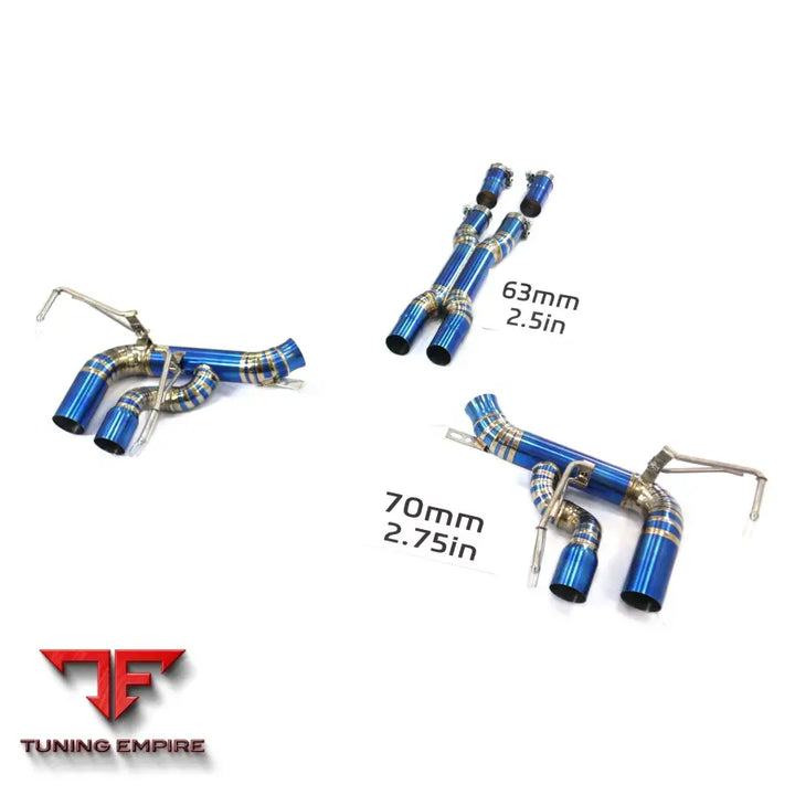 FERRARI GTC4 LUSSO V12 VALVETRONIC TITANIUM PIPE RAZOR EXHAUST WITHOUT MUFFLER VALVE