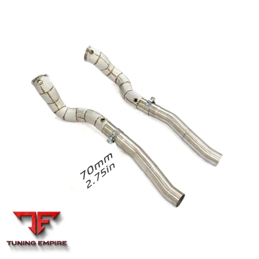 FERRARI GTC4 LUSSO V8 3.9T STAINLESS STEEL RAZOR EXHAUST DOWNPIPE WITH HEAT SHIELD