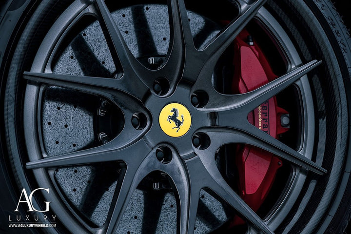 Ferrari Lusso on custom forged wheels