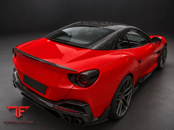 Ferrari Portofino carbon fiber kit rear three-quarter view