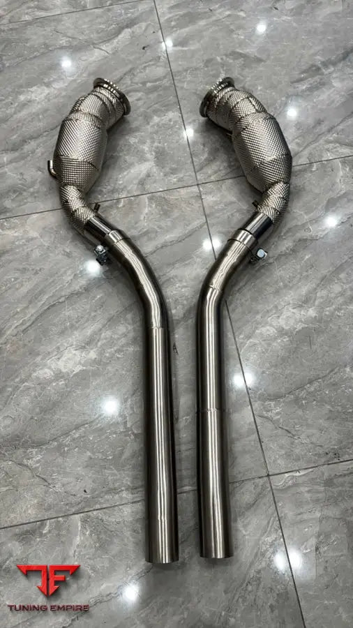 FERRARI PUROSANGUE DOWNPIPES WITH HEAT WRAP