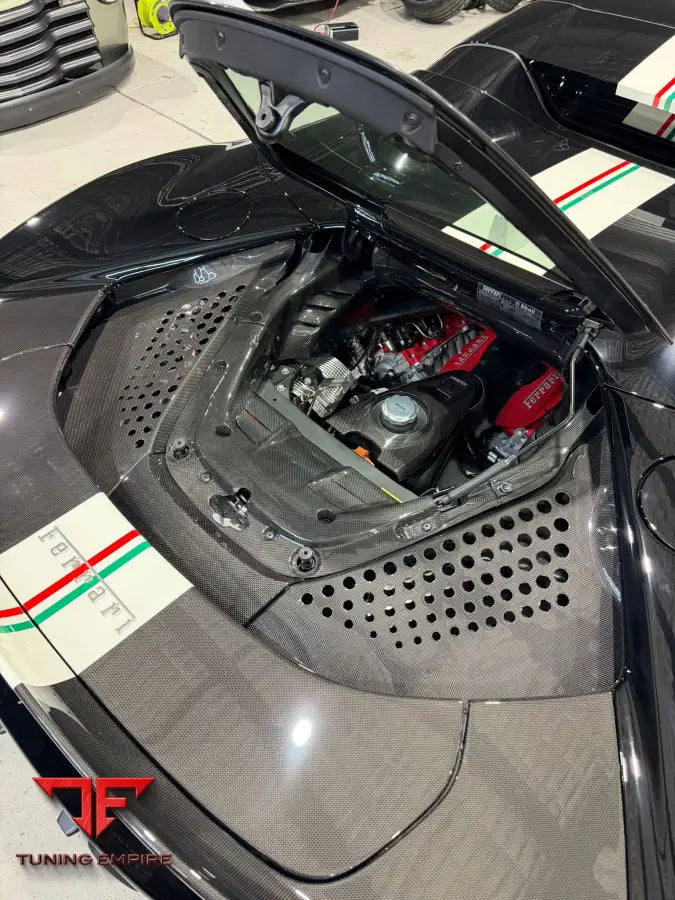 FERRARI SF90 SPIDER ENGINE CARBON COVER SET