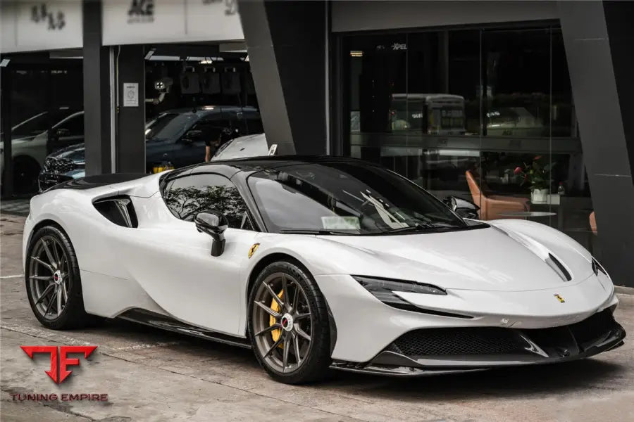 FERRARI SF90 STRADALE OE STYLE AUTOCLAVE CARBON FIBER QAURTER PANEL SIDE SCOOPS BSD