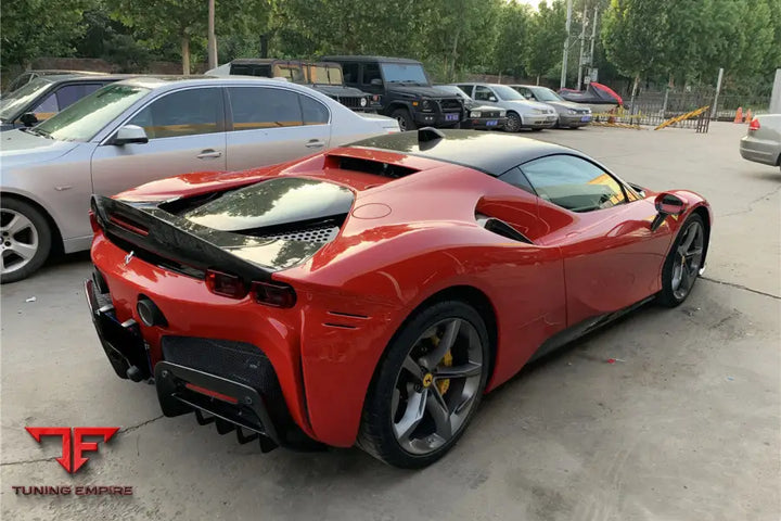FERRARI SF90 STRADALE OE STYLE AUTOCLAVE CARBON FIBER QAURTER PANEL SIDE SCOOPS BSD