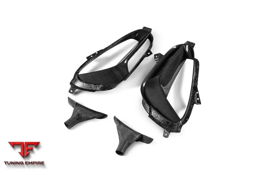 FERRARI SF90 STRADALE OE STYLE AUTOCLAVE CARBON FIBER QAURTER PANEL SIDE SCOOPS BSD