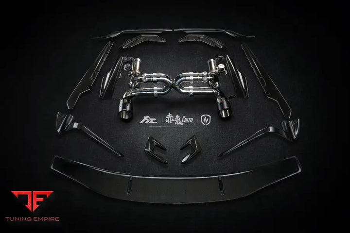 FI EXHAUST FERRARI 488 GTB CHITU PERFORMANCE PACKAGE EXHAUST SYSTEM AND BODY KIT