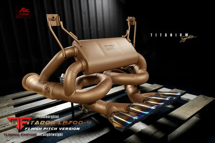 FI EXHAUST LAMBORGHINI AVENTADOR LP700-4 F1 HIGH PITCH VERSION TITANIUM EXHAUST SYSTEM