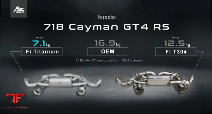 FI EXHAUST PORSCHE 718 CAYMAN GT4 RS TITANIUM EXHAUST OPF EXHAUST SYSTEM