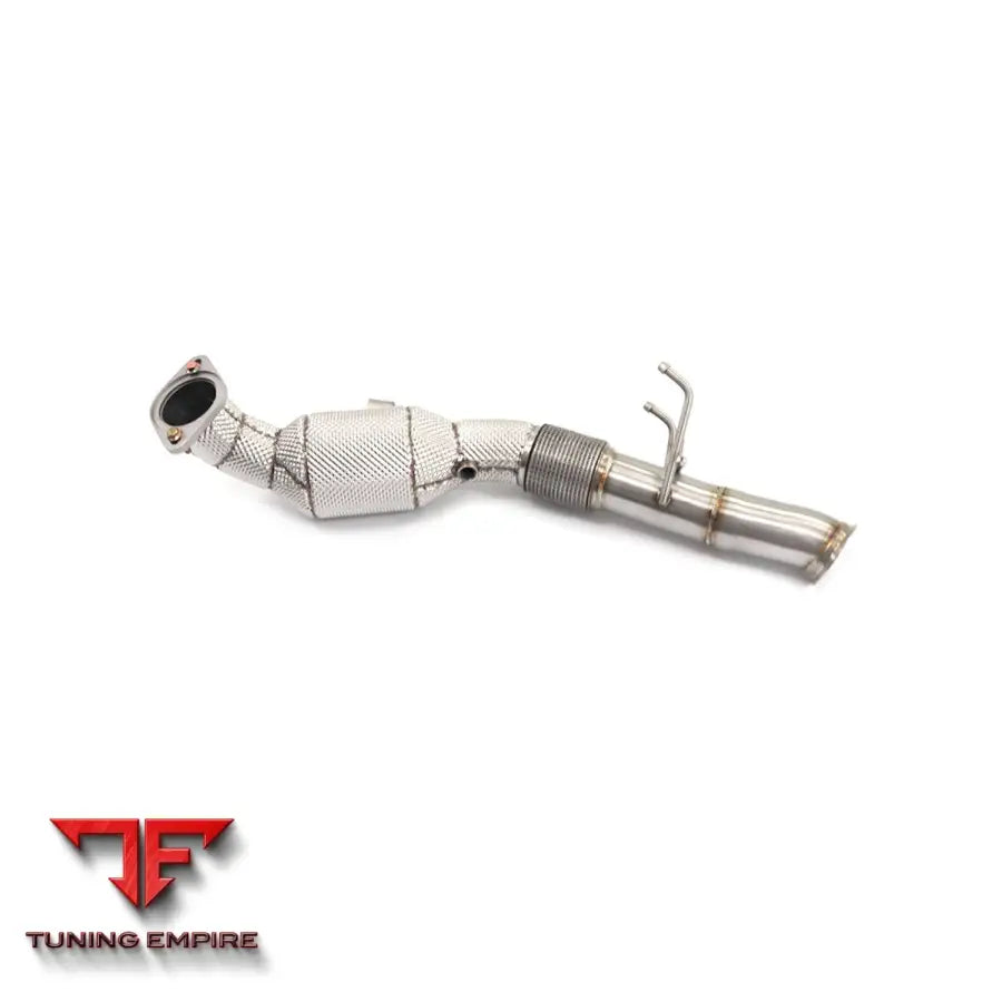 FORD FOCUS RS 2.3T STAINLESS STEEL RAZOR EXHAUST DOWNPIPE WITH WITH HEAT SHIELD
