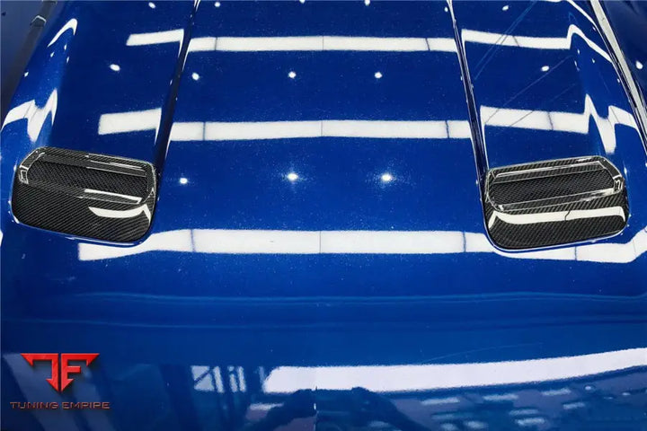 FORD MUSTANG OEM STYLE CARBON FIBER HOOD VENTS BSD