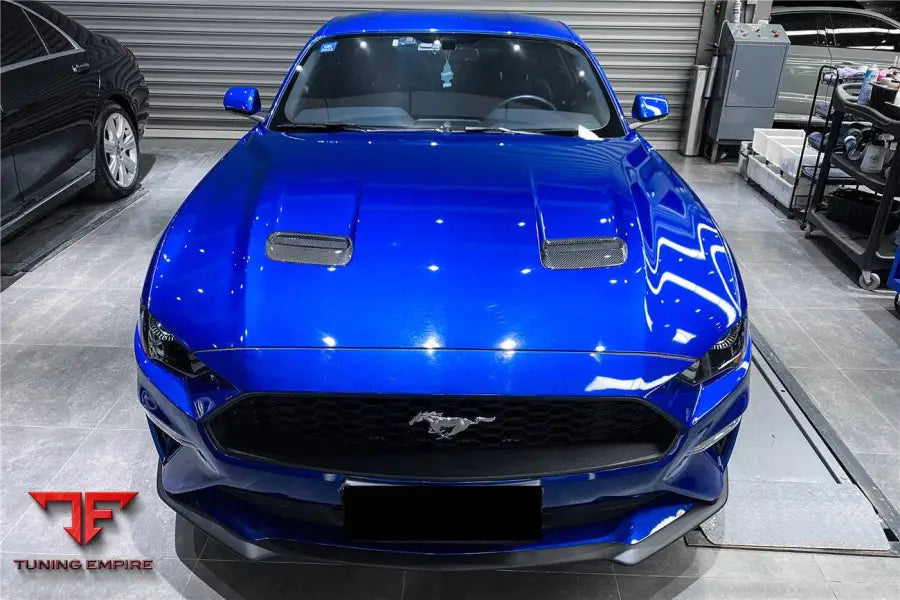 FORD MUSTANG OEM STYLE CARBON FIBER HOOD VENTS BSD