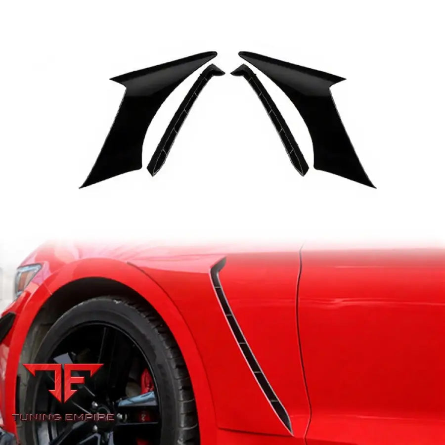 FORD MUSTANG CARBON FIBER SIDE FENDER VENTS TRIM 2015-2023Y