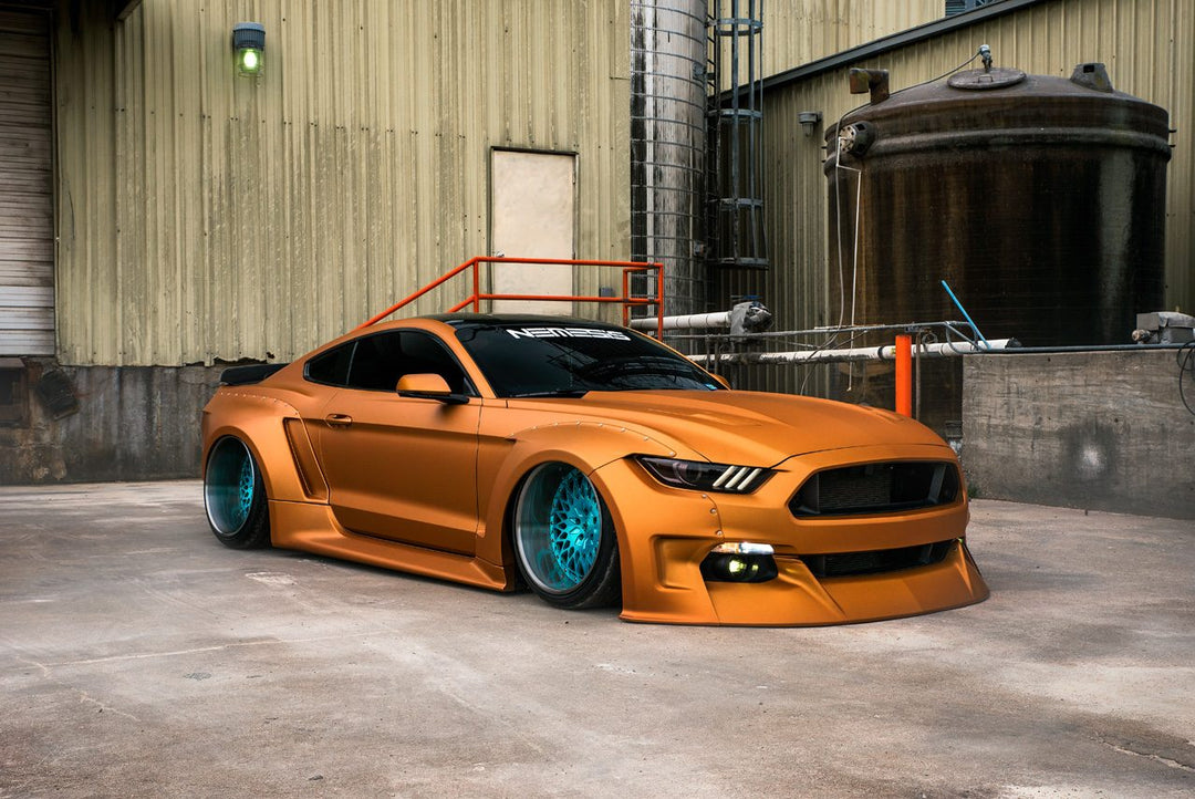 FORD MUSTANG GT WIDEBODY on custom forged wheels