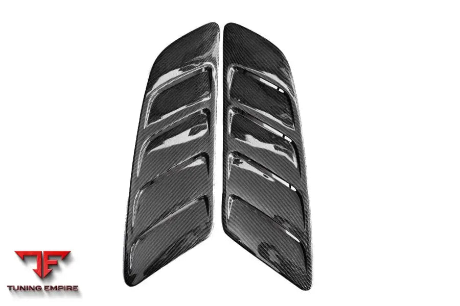 FORD MUSTANG RSH STYLE CARBON FIBER HEAT EXTRACTORS HOOD SCOOPS BSD