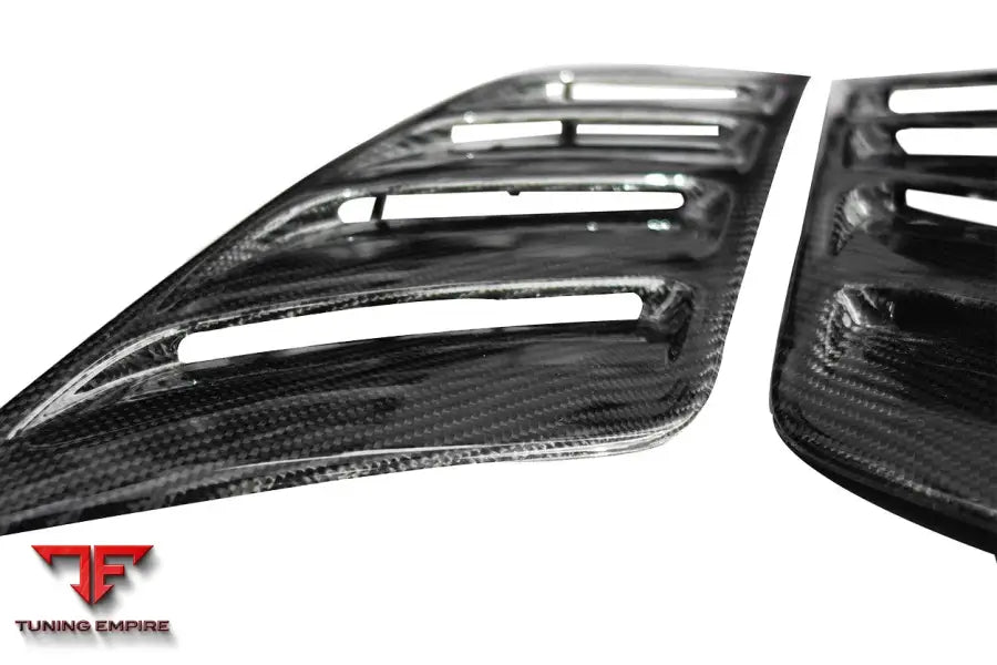 FORD MUSTANG RSH STYLE CARBON FIBER HEAT EXTRACTORS HOOD SCOOPS BSD