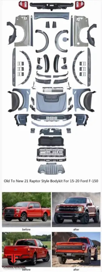FORD RANGER 2012 - 2021 to F-150 RAPTOR UPGRADE BODY KIT