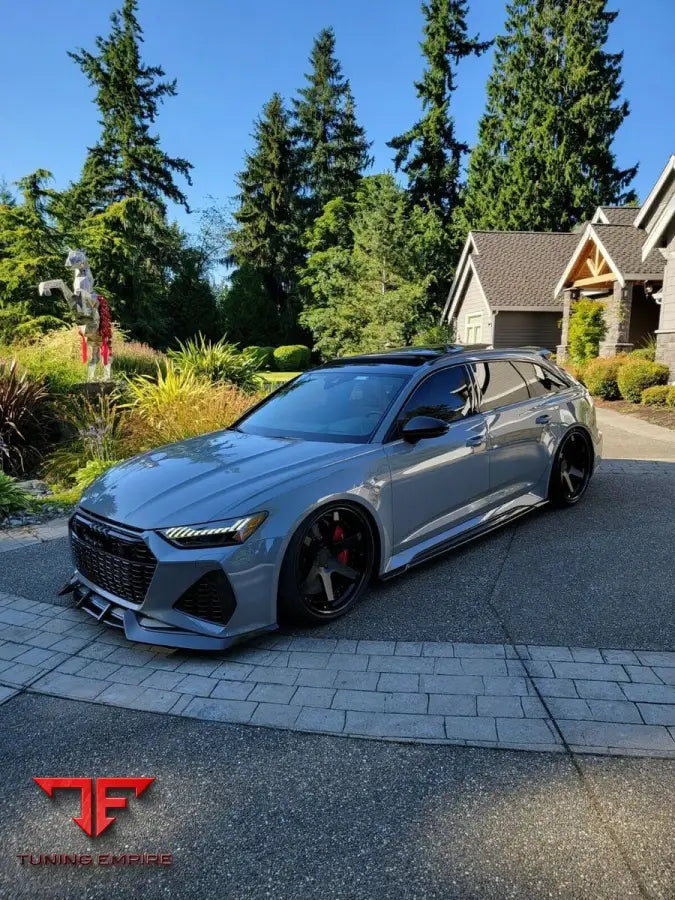 FORGED CARBON SPLITTER FOR AUDI RS6 C8 FRONT BUMPER - Price on request - Body Kit