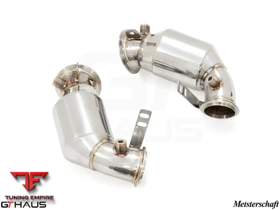 GTHAUS Downpipes for BMW F95 X5M SAV 2020+ - Down Pipes OBD2 - 400 CEL Sport Cats (90mm piping