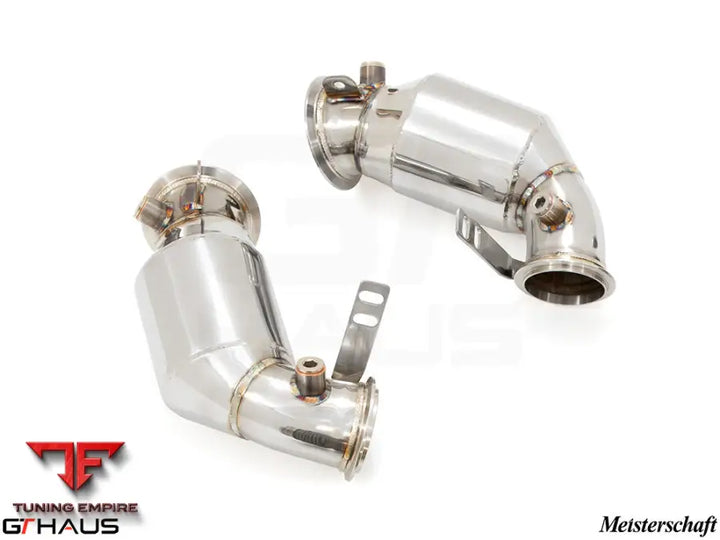GTHAUS Downpipes for BMW F95 X5M SAV 2020+ - Down Pipes OBD2 - 400 CEL Sport Cats (90mm piping
