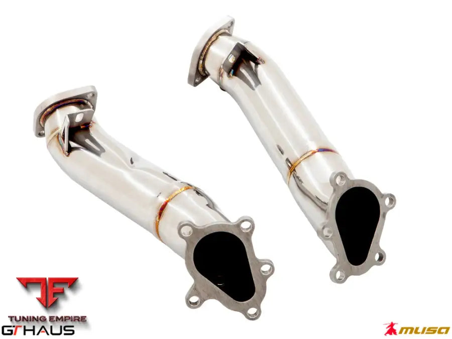 GTHAUS Downpipes for Nissan (R35) Skyline GT-R GTR - Down Pipes OBD2 - 400CEL Sport Cats (90mm piping