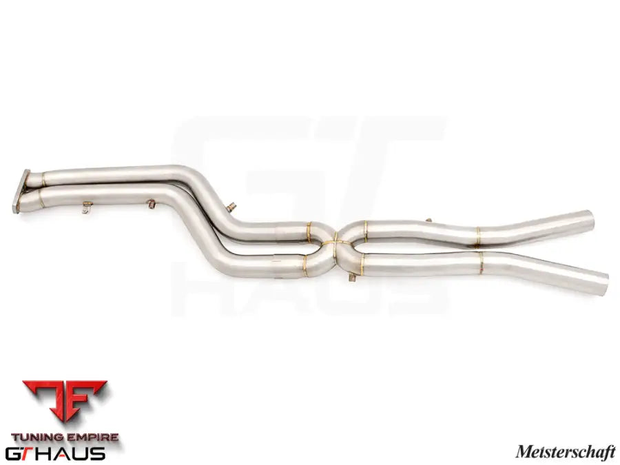GTHAUS Mid Pipe for BMW F97 X3M SAV 2019-2021 - 76mm DUAL LSR mid Resonator Delete pipes