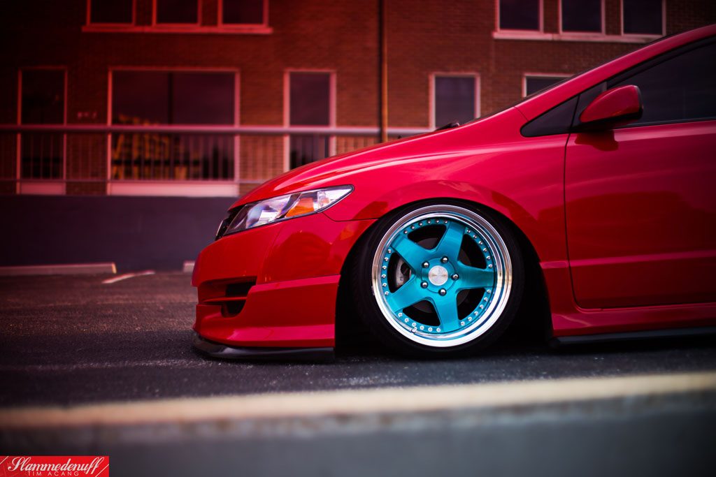 HONDA CIVIC COUPE on custom forged wheels