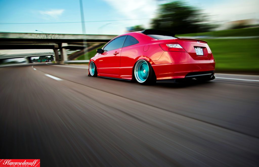 HONDA CIVIC COUPE on custom forged wheels