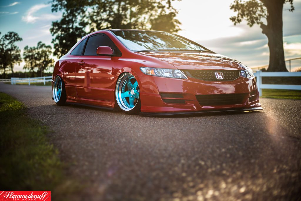 HONDA CIVIC COUPE on custom forged wheels
