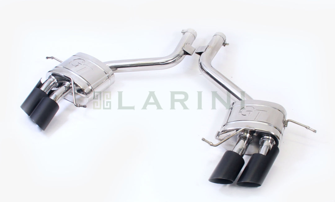 LARINI 'SPORTS' EXHAUST REAR BOXES (DIAMOND BLACK QUAD TIPS) – MASERATI GRANTURISMO SPORT