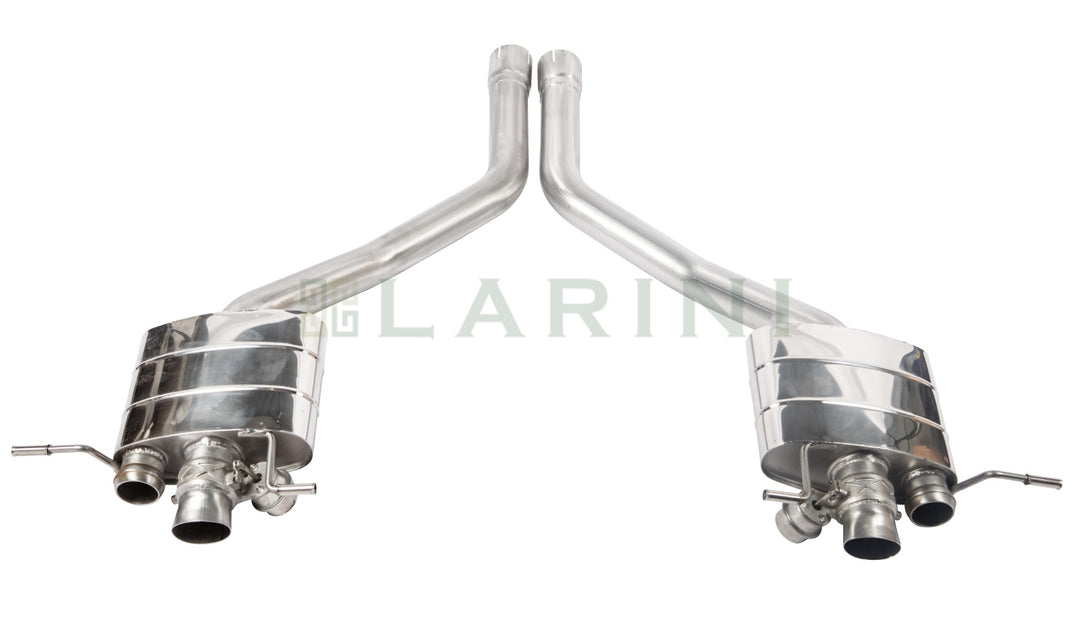 LARINI 'ST2' EXHAUST REAR ASSEMBLIES + ACTIVALVE – BENTLEY CONTINENTAL GT V8