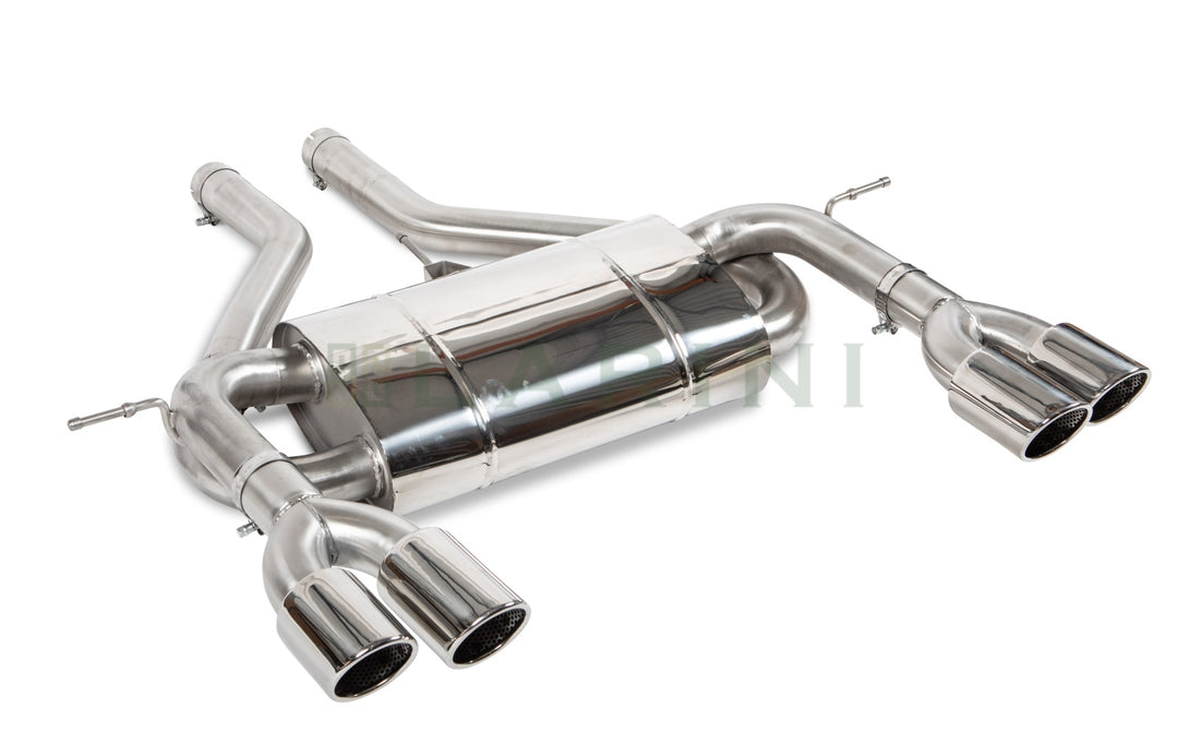 LARINI 'GTE' EXHAUST REAR ASSEMBLY (QUAD TIPS) – JAGUAR XKR 4.2 (S2)