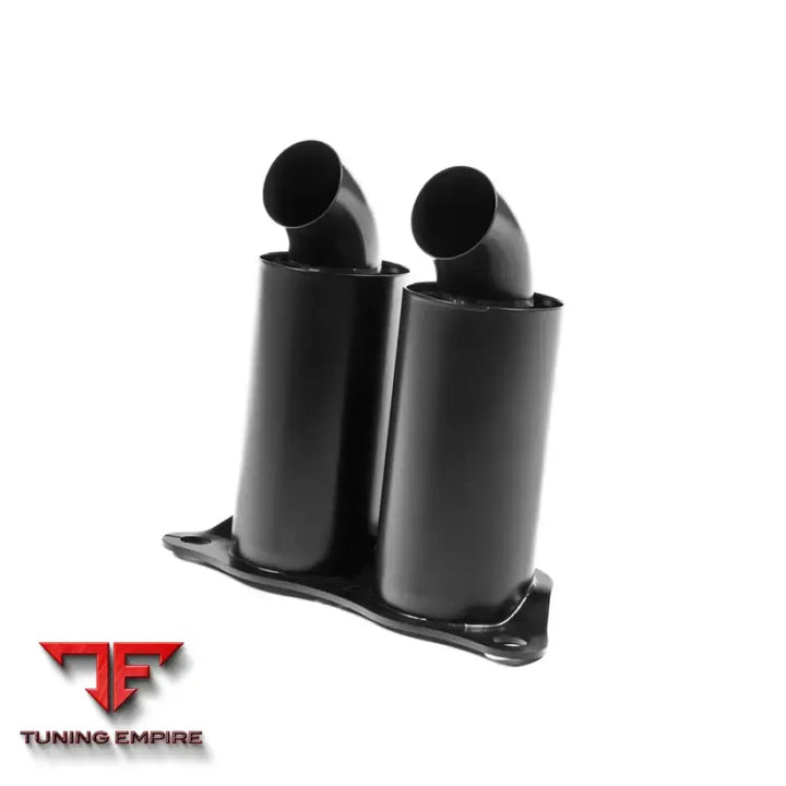 JCR PORSCHE992 GT3 - OEM REPLACEMENT TITANIUM TIPS (SILENCED - BLACK COATED) EXHAUST SYSTEM