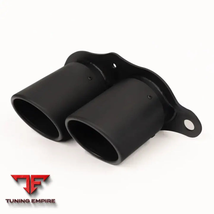 JCR PORSCHE OEM REPLACEMENT INCO/TI TIPS (ROLLED - BLACK COATED)