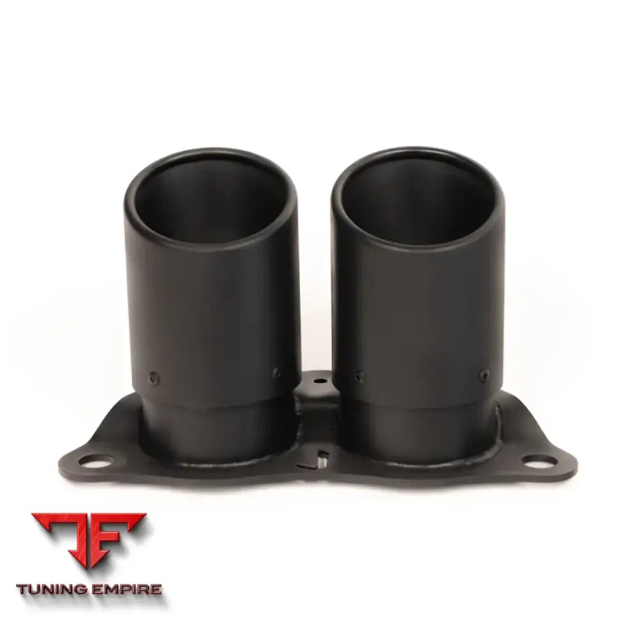 JCR PORSCHE OEM REPLACEMENT INCO/TI TIPS (ROLLED - BLACK COATED)