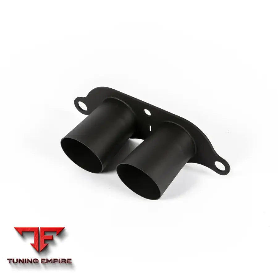 JCR PORSCHE TITANIUM EXHAUST TIPS (MEGAPHONE - BLACK COATED) EXHAUST SYSTEM