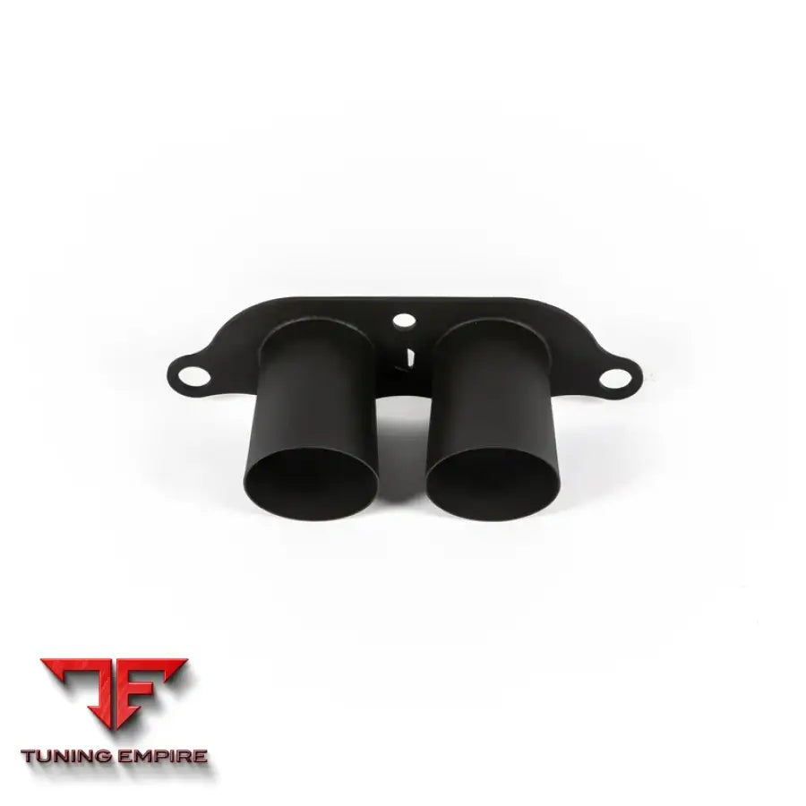 JCR PORSCHE TITANIUM EXHAUST TIPS (MEGAPHONE - BLACK COATED) EXHAUST SYSTEM