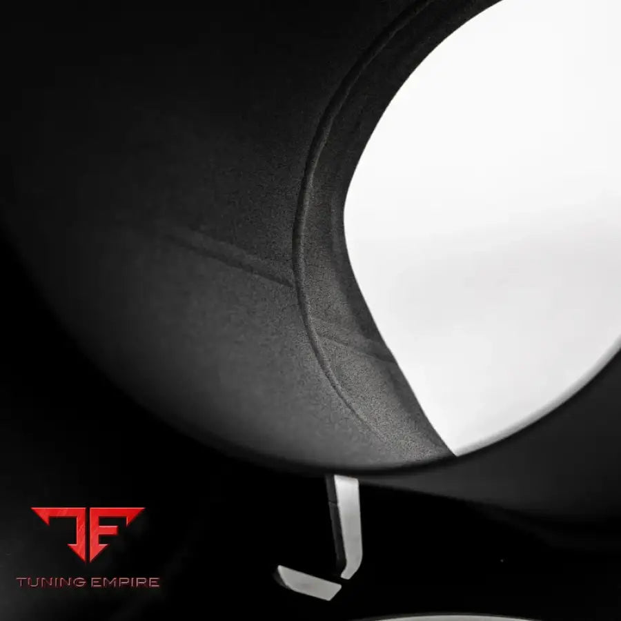 JCR PORSCHE OEM REPLACEMENT TITANIUM TIPS (MEGAPHONE - BLACK COATED)