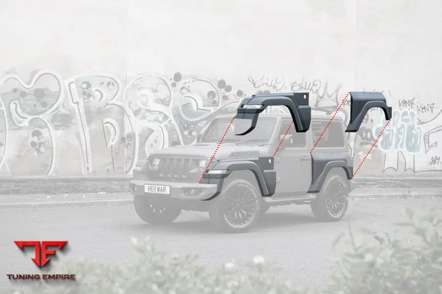JEEP WRANGLER JL 2 DOOR BLACK HAWK BODY KIT 2018Y