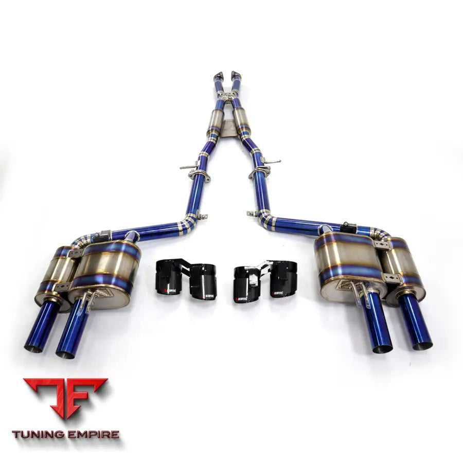 KIA STINGER 3.3T TITANIUM CATBACK EXHAUST WITH VALVE AND CARBON FIBER TAIL TIPS