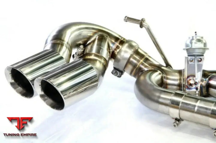 KREISSIEG PORSCHE 957 CAYENNE STAINLESS BILLET FLOATING CURL TAIL & SAND BLAST “KSG” LOGO MARK WITH CAT-BACK F1SOUND