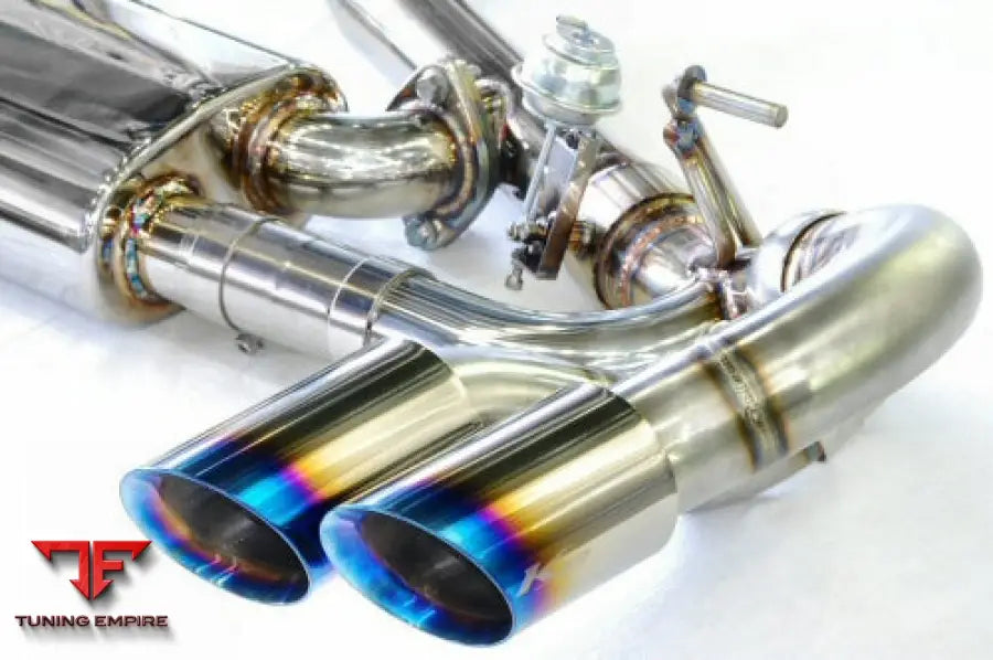 KREISSIEG PORSCHE 957 CAYENNE TITANIUM FLOATING CURL TAIL & SAND BLAST “KSG” LOGO MARK WITH CAT-BACK F1 SOUND VALVETRONIC EXHAUST SYSTEM