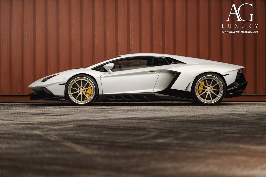 Lamborghini Aventador on custom forged wheels