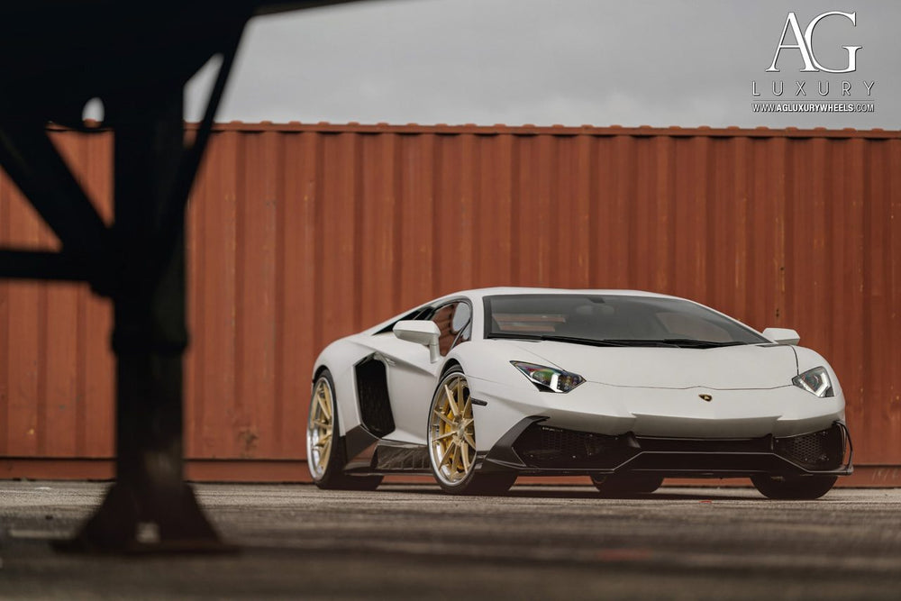 Lamborghini Aventador on custom forged wheels