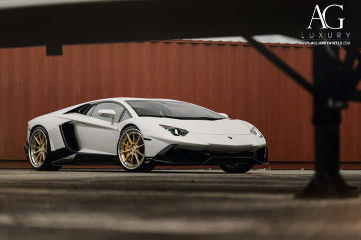 Lamborghini Aventador on custom forged wheels